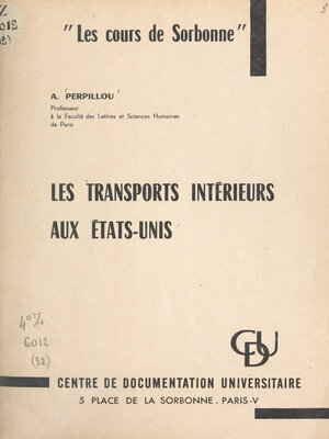 cover image of Les transports intérieurs aux États-Unis